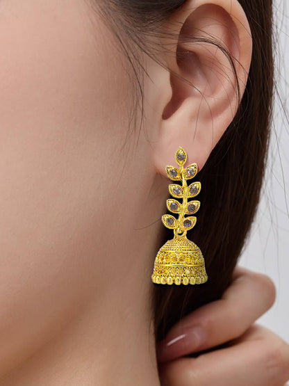 Leaf Jhumka Earrings