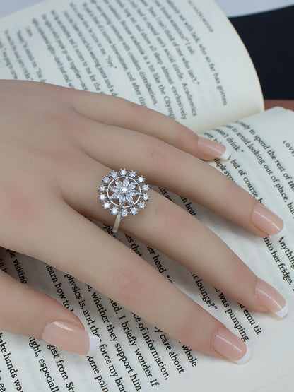 Floral AD Adjustable Ring