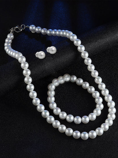 Faux Pearls Jewellery Set