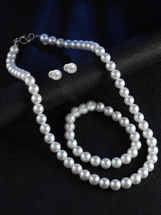 Faux Pearls Jewellery Set