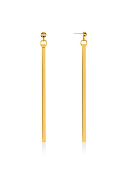 Gold Tone Bar Drop Earrings