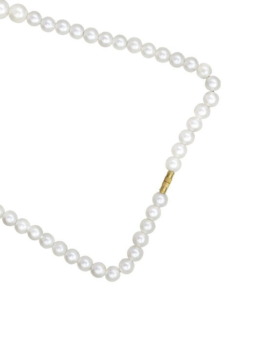Gold Plated Pearl Beaded Moti Mala Necklace & Earrings