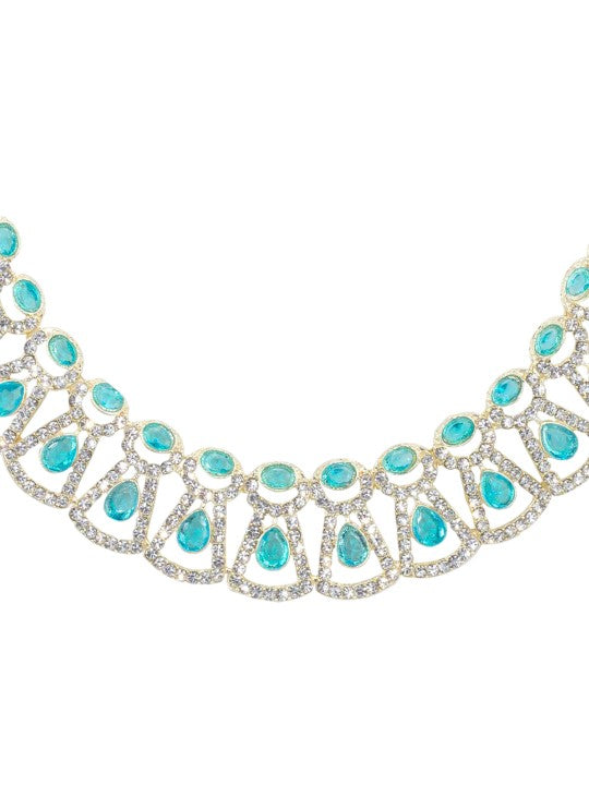 Blue Floral Jewellery Set