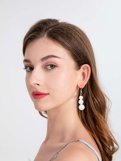 Gold Plated Pearl Beaded Moti Mala Necklace & Earrings