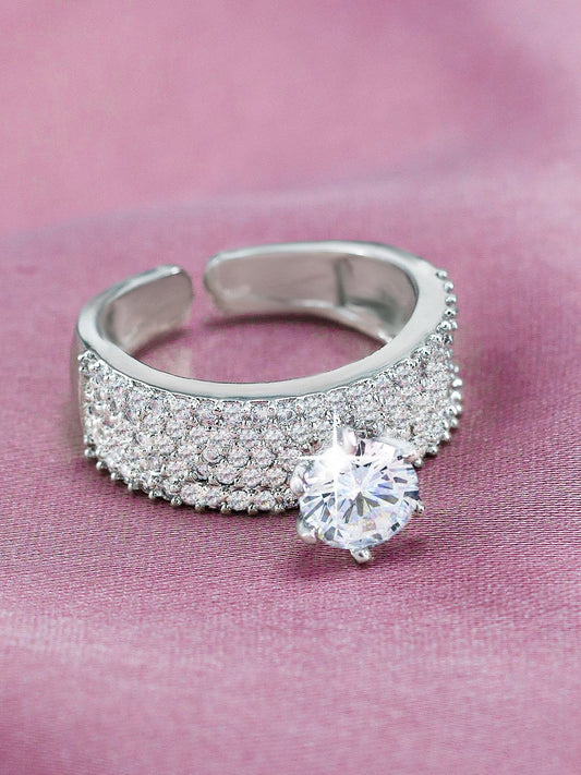 Solitaire AD Adjustable Ring